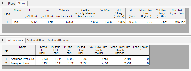 The Output for Condition A calculation, which shows the maximum settling velocity.